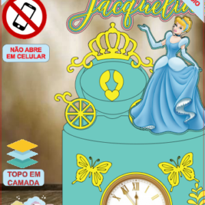 ARQUIVO de Corte Topo de Bolo Cinderela - 15