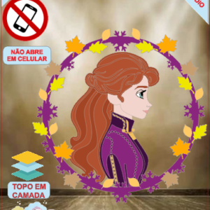 ARQUIVO de Corte Topo de Bolo Frozen Anna, Elsa, Sven - 14