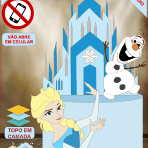 ARQUIVO de Corte Topo de Bolo Frozen Anna, Elsa, Sven - 20
