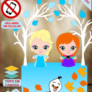 ARQUIVO de Corte Topo de Bolo Frozen Anna, Elsa, Sven - 22