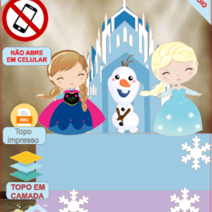 ARQUIVO de Corte Topo de Bolo Frozen Anna, Elsa, Sven - 24