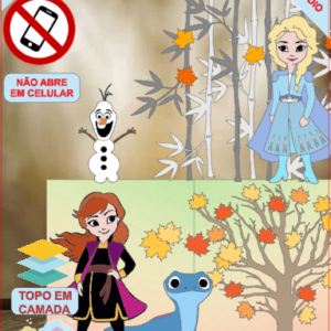 ARQUIVO de Corte Topo de Bolo Frozen Anna Elsa Sven Kristoff - 01