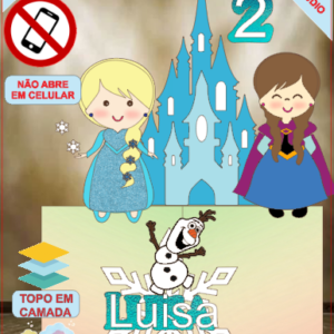 ARQUIVO de Corte Topo de Bolo Frozen Anna Elsa Sven Kristoff - 04