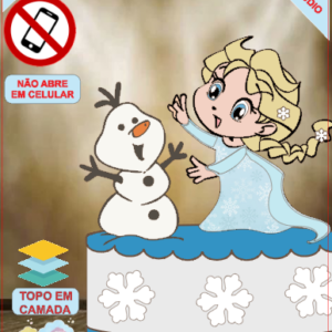 ARQUIVO de Corte Topo de Bolo Frozen Anna Elsa Sven Kristoff - 05