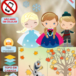ARQUIVO de Corte Topo de Bolo Frozen Anna Elsa Sven Kristoff - 07