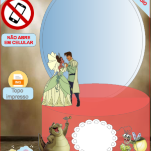 ARQUIVO de Corte Topo de Bolo A Princesa e o Sapo -10