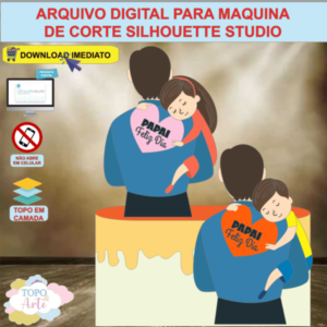 ARQUIVO de Corte Topo de Bolo Feliz Dia dos Pais - 16