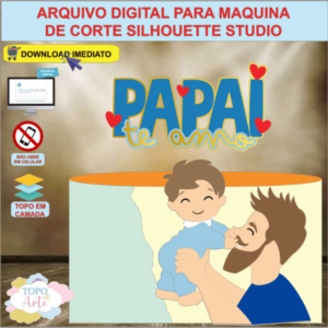 ARQUIVO de Corte Topo de Bolo Feliz Dia dos Pais - 09