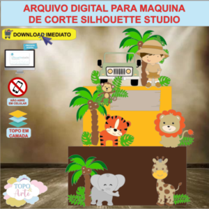 ARQUIVO de Corte Topo de Bolo Safari - 16