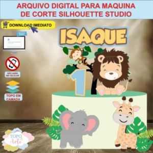 ARQUIVO de Corte Topo de Bolo Safari - 17