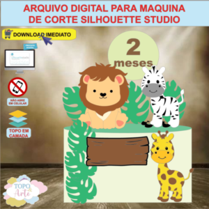 ARQUIVO de Corte Topo de Bolo Safari - 18