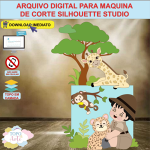 ARQUIVO de Corte Topo de Bolo Safari Menino - 22