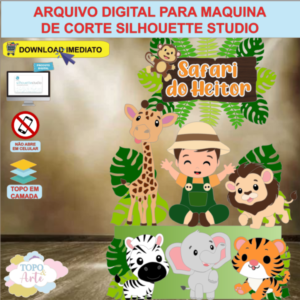 ARQUIVO de Corte Topo de Bolo Safari Menino - 24