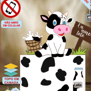 ARQUIVO de Corte Topo de Bolo Vaca Vaquinha Eu Amo Tete - 20