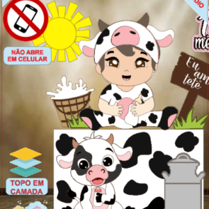 ARQUIVO de Corte Topo de Bolo Vaca Vaquinha Menina Eu Amo Tete - 27