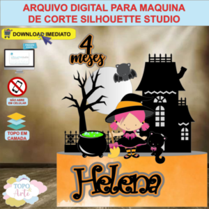 ARQUIVO de Corte Topo de Bolo Halloween Dia das Bruxas - 25