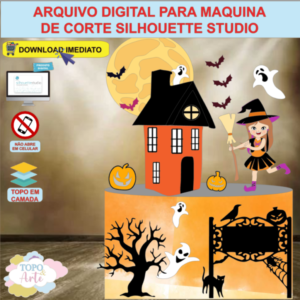 ARQUIVO de Corte Topo de Bolo Halloween Dia das Bruxas - 33