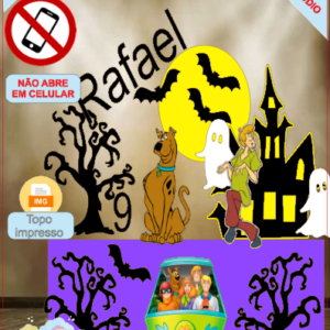 ARQUIVO de Corte Topo de Bolo Halloween Dia das Bruxas do Scooby Doo - 37