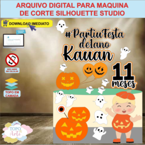 ARQUIVO de Corte Topo de Bolo Halloween Menino - 28