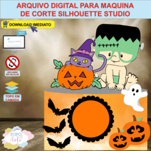 ARQUIVO de Corte Topo de Bolo Halloween Menino Frankenstein - 30