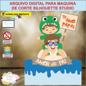 ARQUIVO de Corte Topo de Bolo Feliz Pais Dinossauro - 18