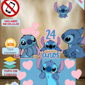 ARQUIVO de Corte Topo de Bolo Stitch 21