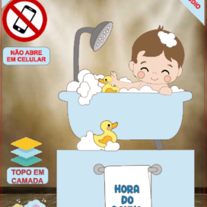 ARQUIVO de Corte Topo de Bolo A hora do Banho - 15