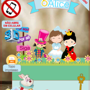 ARQUIVO de Corte Topo de Bolo Alice no Pais das Maravilhas - 05