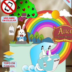 ARQUIVO de Corte Topo de Bolo Alice no Pais das Maravilhas - 13