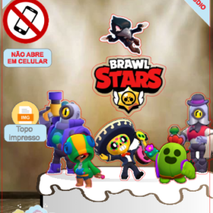 ARQUIVO de Corte Topo de Bolo Brawl Stars - 02