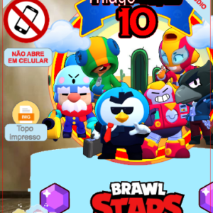 ARQUIVO de Corte Topo de Bolo Brawl Stars - 03