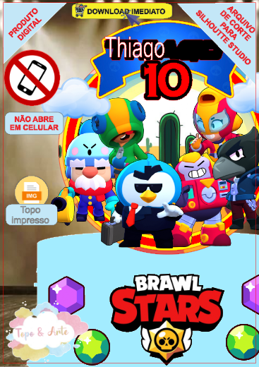 ARQUIVO de Corte Topo de Bolo Brawl Stars - 03