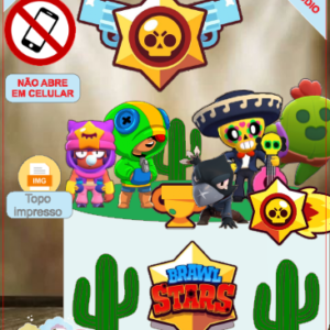 ARQUIVO de Corte Topo de Bolo Brawl Stars - 04