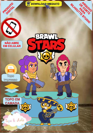 ARQUIVO de Corte Topo de Bolo Brawl Stars - 05