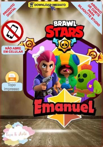 ARQUIVO de Corte Topo de Bolo Brawl Stars - 06