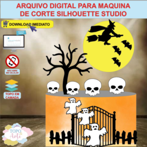 ARQUIVO de Corte Topo de Bolo Halloween Dia das Bruxas - 36