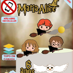 ARQUIVO de Corte Topo de Bolo Harry Potter - 13