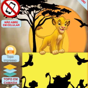 ARQUIVO de Corte Topo de Bolo Simba Rei Leao - 02