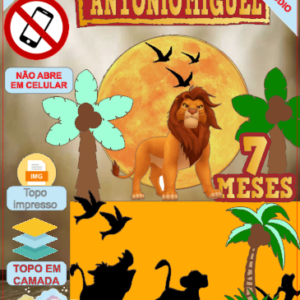 ARQUIVO de Corte Topo de Bolo Simba Rei Leao - 04