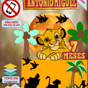 ARQUIVO de Corte Topo de Bolo Simba Rei Leao - 08