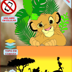 ARQUIVO de Corte Topo de Bolo Simba Rei Leao - 11