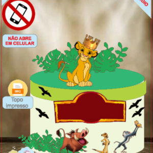 ARQUIVO de Corte Topo de Bolo Simba Rei Leao - 13