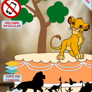 ARQUIVO de Corte Topo de Bolo Simba Rei Leao - 16