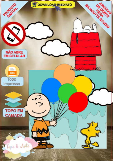 ARQUIVO de Corte Topo de Bolo Snoopy - 02