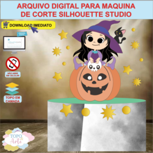 ARQUIVO de Corte Topo de Bolo Halloween Dia das Bruxas - 43