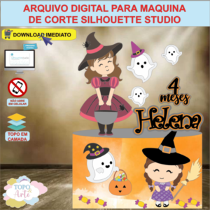 ARQUIVO de Corte Topo de Bolo Halloween Dia das Bruxas - 44