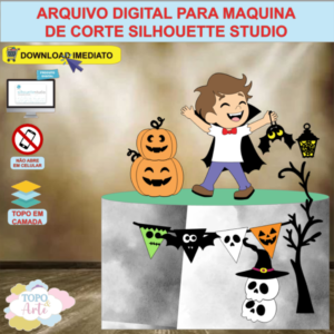 ARQUIVO de Corte Topo de Bolo Halloween Menino - 40