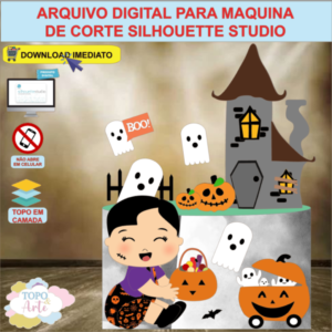 ARQUIVO de Corte Topo de Bolo Halloween Menino - 42