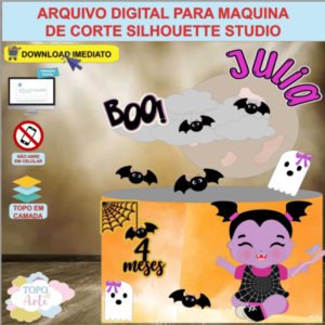 ARQUIVO de Corte Topo de Bolo Halloween Vampirinha - 37