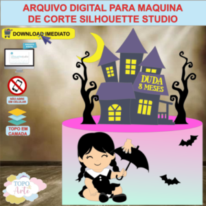 ARQUIVO de Corte Topo de Bolo Wandinha Addams - 20